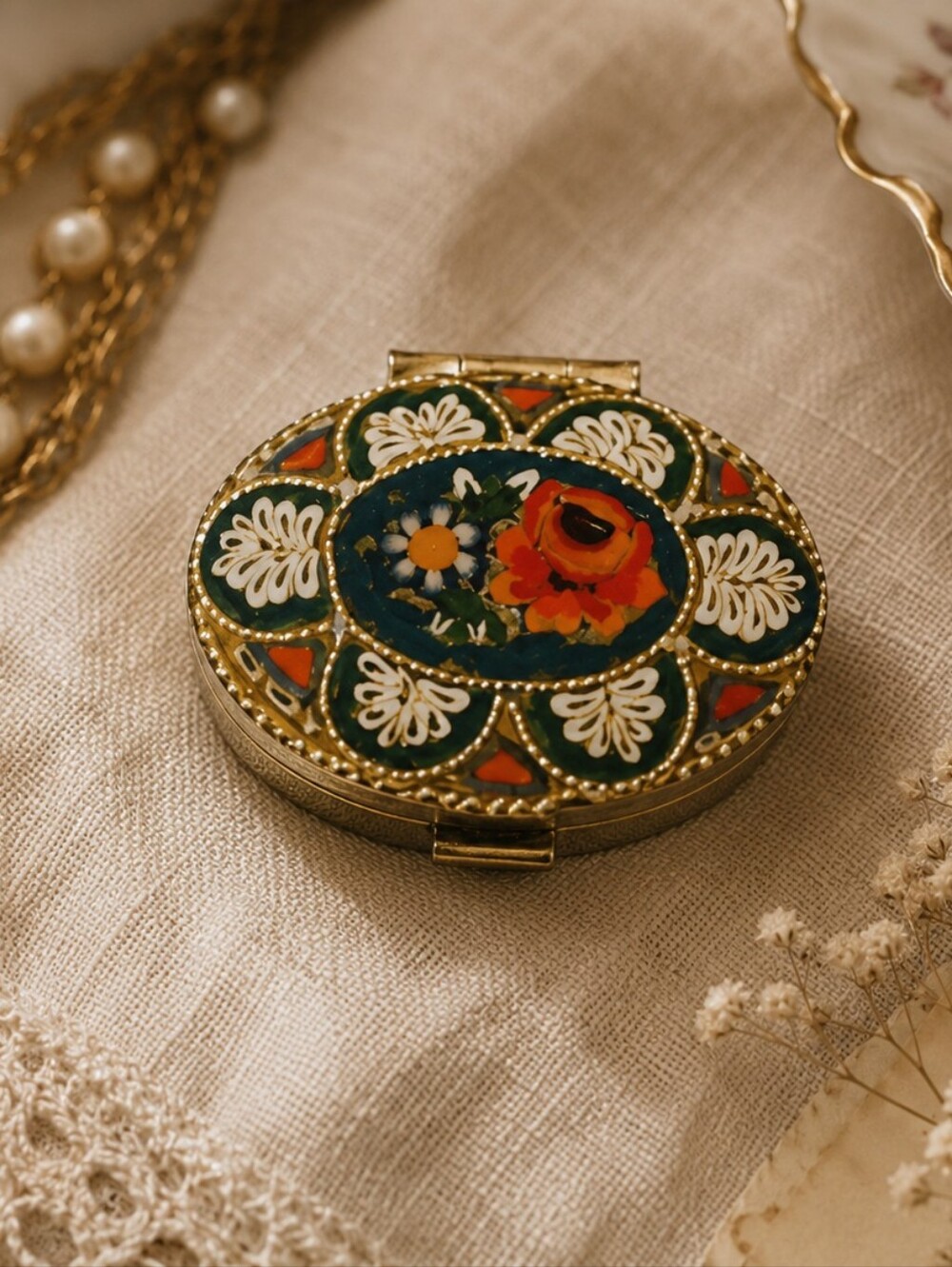 🫛Vintage decorative pill box